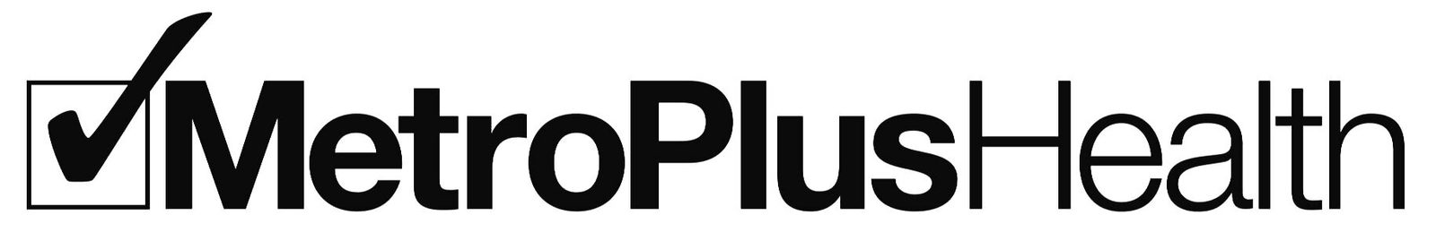MetroPlusHealth logotype: a checkmark in a box beside the name.
